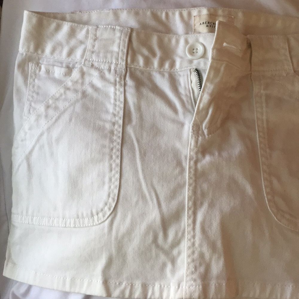 White mini skirt